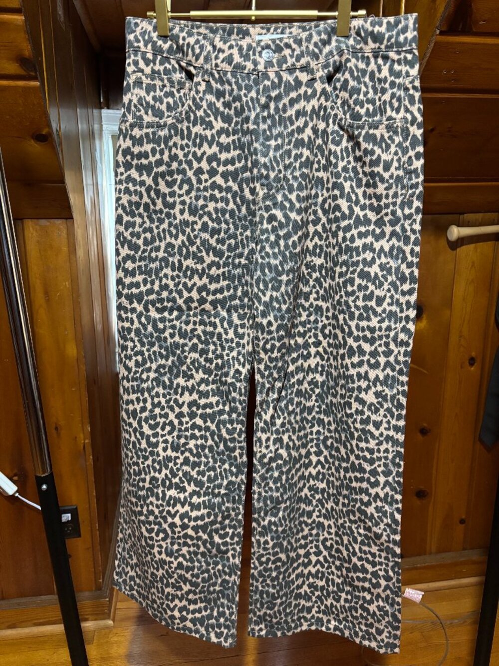 Mango leopard jeans, Size US 8